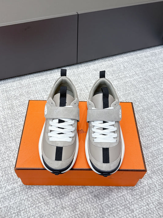 HM 25s Loop Sneaker Gray Suede Lamskin 462189