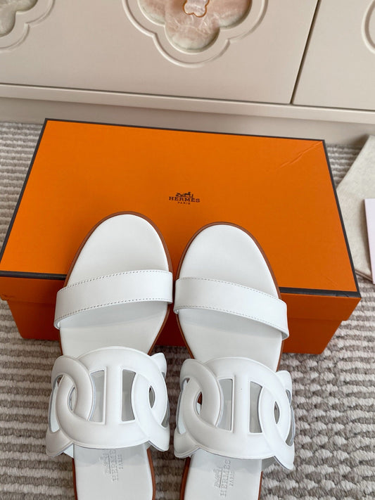 HM Lagune Sandal White Leather 776548