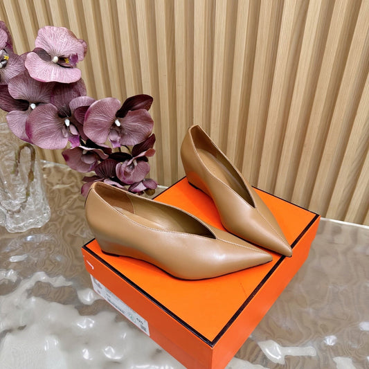 HM Louna 55 Pump 50mm Burnt caramel Sheepskin 498199