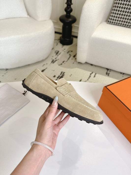 HM Lazy Loafers Light Taupe Suede 523335