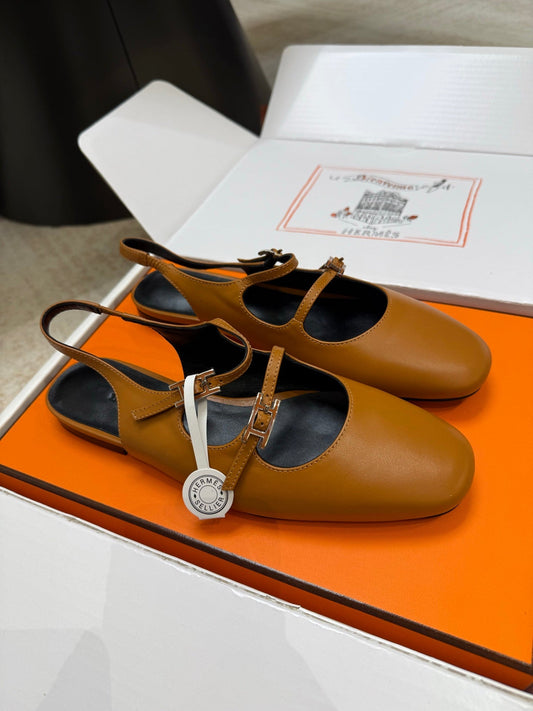 HM Mila Slingback Brown Sheepskin 621380