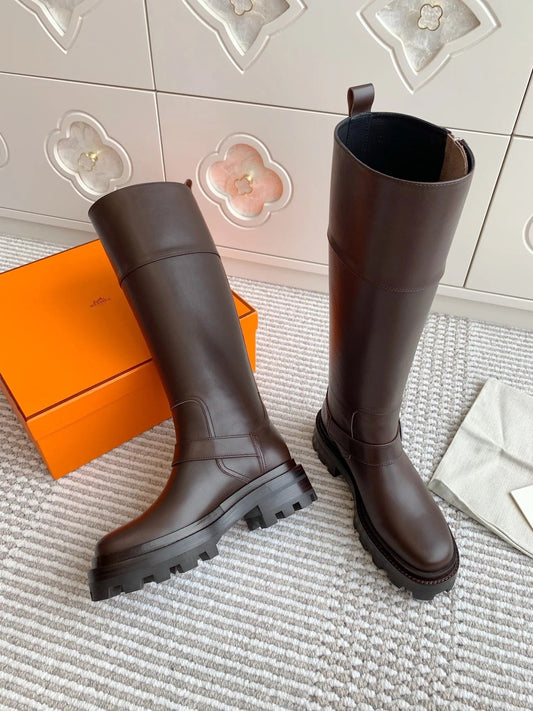 HM JAIME BOOT IN CHOCOLATE BROWN CALFSKIN