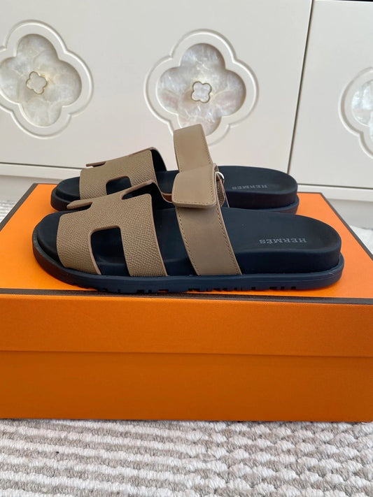 HM 2026 Velcro Slippers Taupe Cowhide 667463