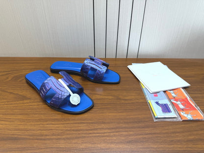 HM Sandal Blue Iris Metallic in Snakeskin 788522