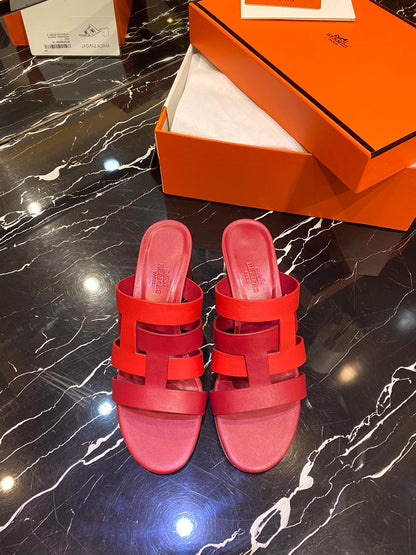 HM Amica Sandals 50mm Red Sheepskin 546230