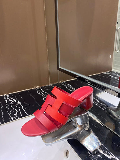 HM Amica Sandals 50mm Red Sheepskin 546230