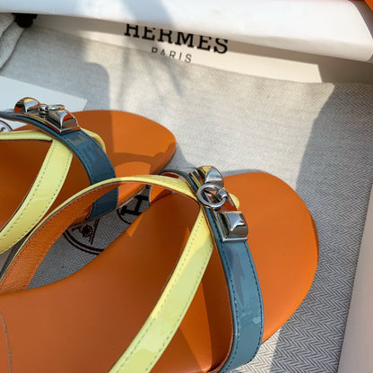 HM Medor Slippers Orange Cowhide 546247