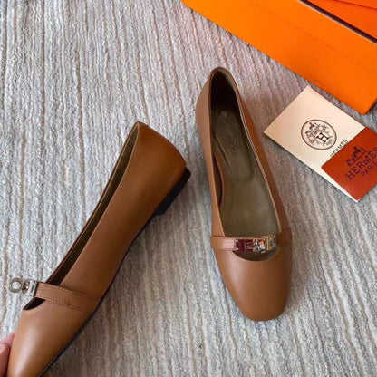 HM Liberty Ballet Flats Brown Sheepskin 679994