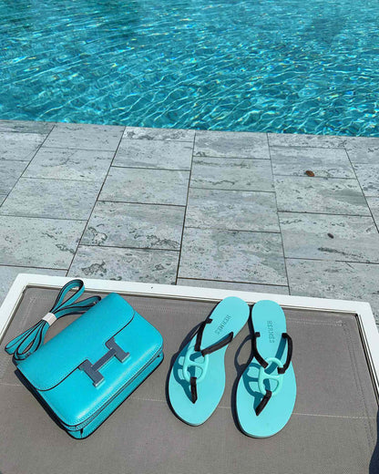 HM Kala Nera Slippers SKy Blue Cowhide 546352