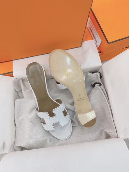 Oasis Sandal 50 White Etoupe Calfskin