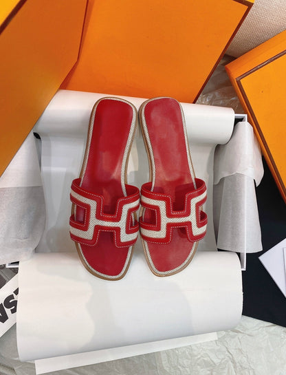 Oran Sandal Red Leather