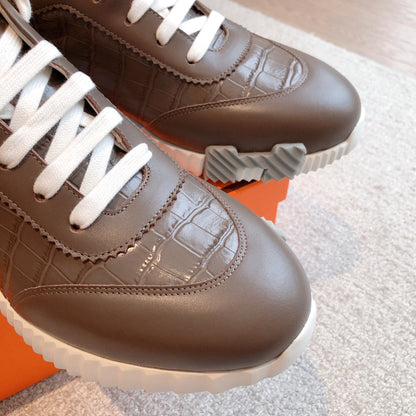 HM Bouncing Sneakers Chocolate Embossed Sheepskin 705796
