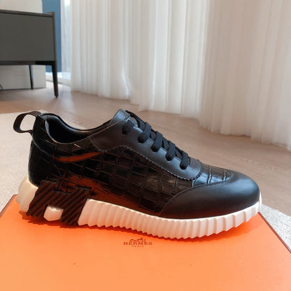 HM Bouncing Sneakers Black Embossed Sheepskin 705800