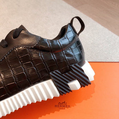HM Bouncing Sneakers Black Embossed Sheepskin 705800