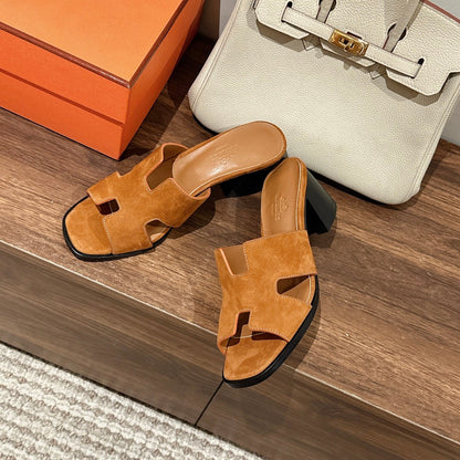 helia 60 gold brown suede calfskin