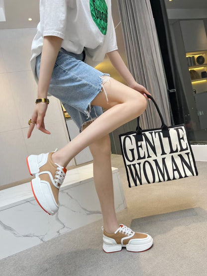 HM Giga 50 Sneaker Salmon Canvas White Goatskin Orange