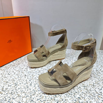 ELDA ESPADRILLE 80 MOCHA BROWN SUEDE