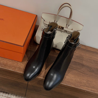 HM Saint Germain Ankle Boot Black Calfskin