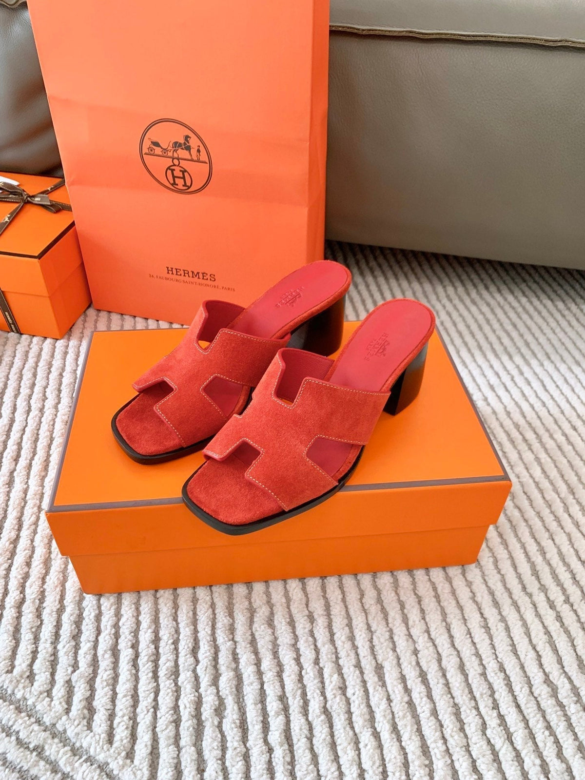 HM Helia 60 Sandal Gac Red Suede 963257