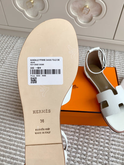 HM 25 Santorini White Epsom Leather Etoupe Calfskin