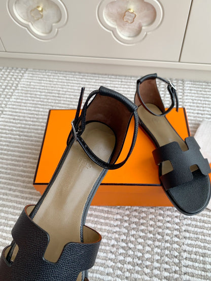 HM 25 Santorini Black Epsom Leather Etoupe Calfskin