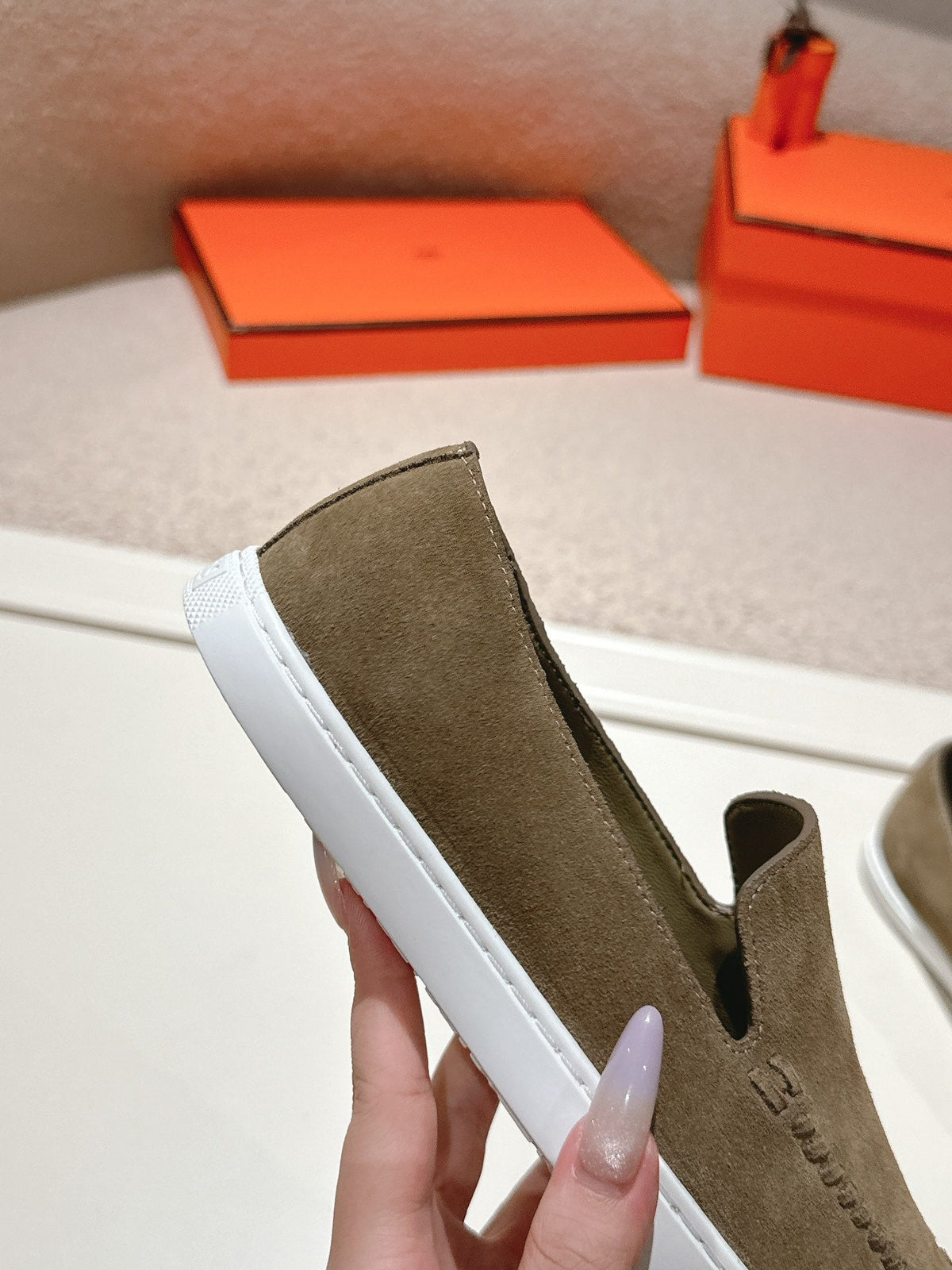 HM Julien Loafer Dark Khahi Suede 577427
