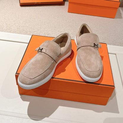 HM 25ss Loafers Beige Suede 577158