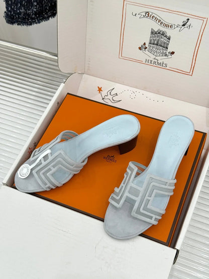 Hermes 2026 Oran Sandal 5cm Suede Mesh 898415
