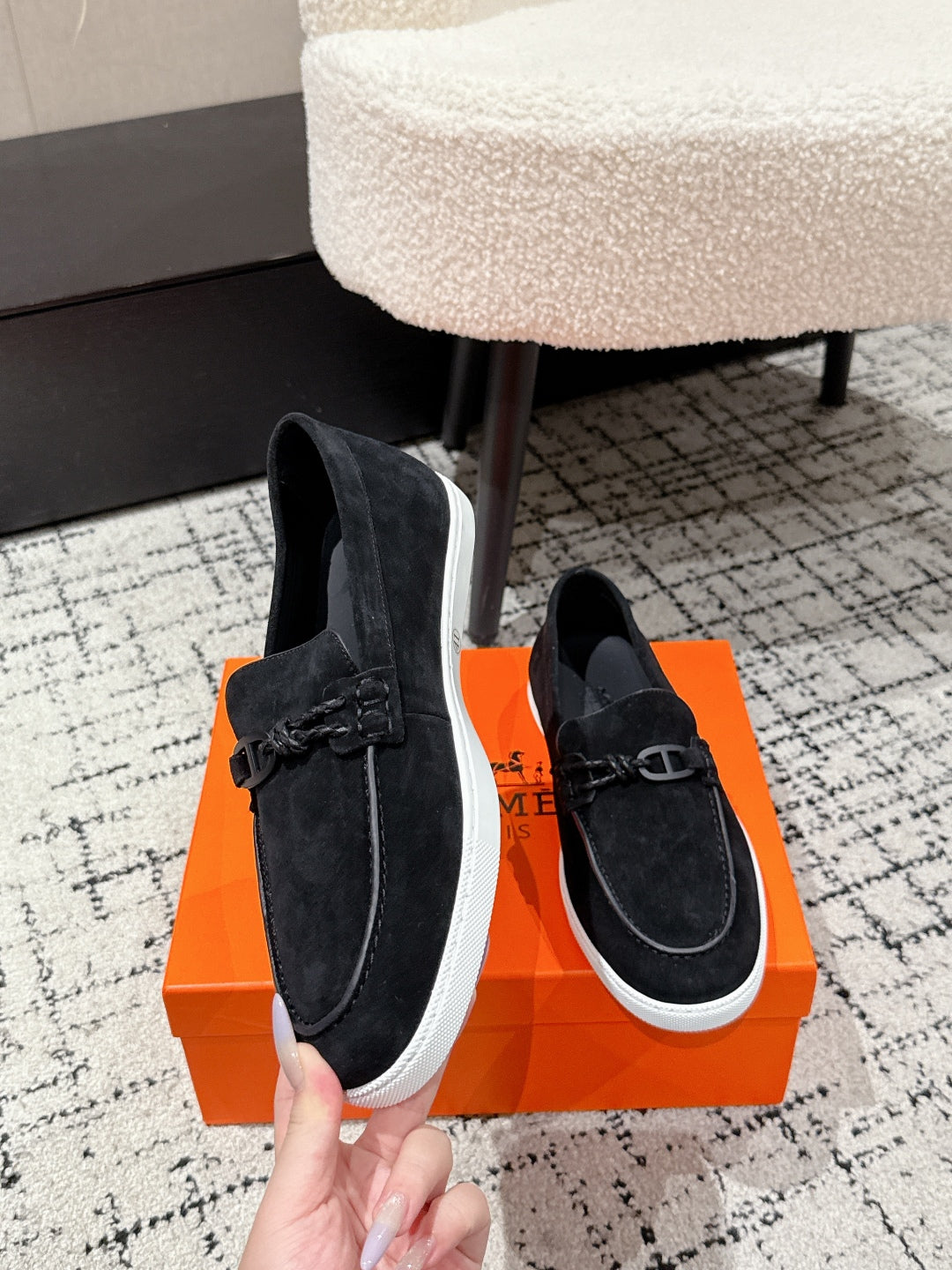 HM 25 Mocassim lgnacio Loafer Black Cowhide 377583