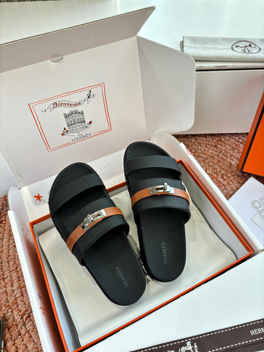 HM Jackson Sandal Black Epsom Leather 648477