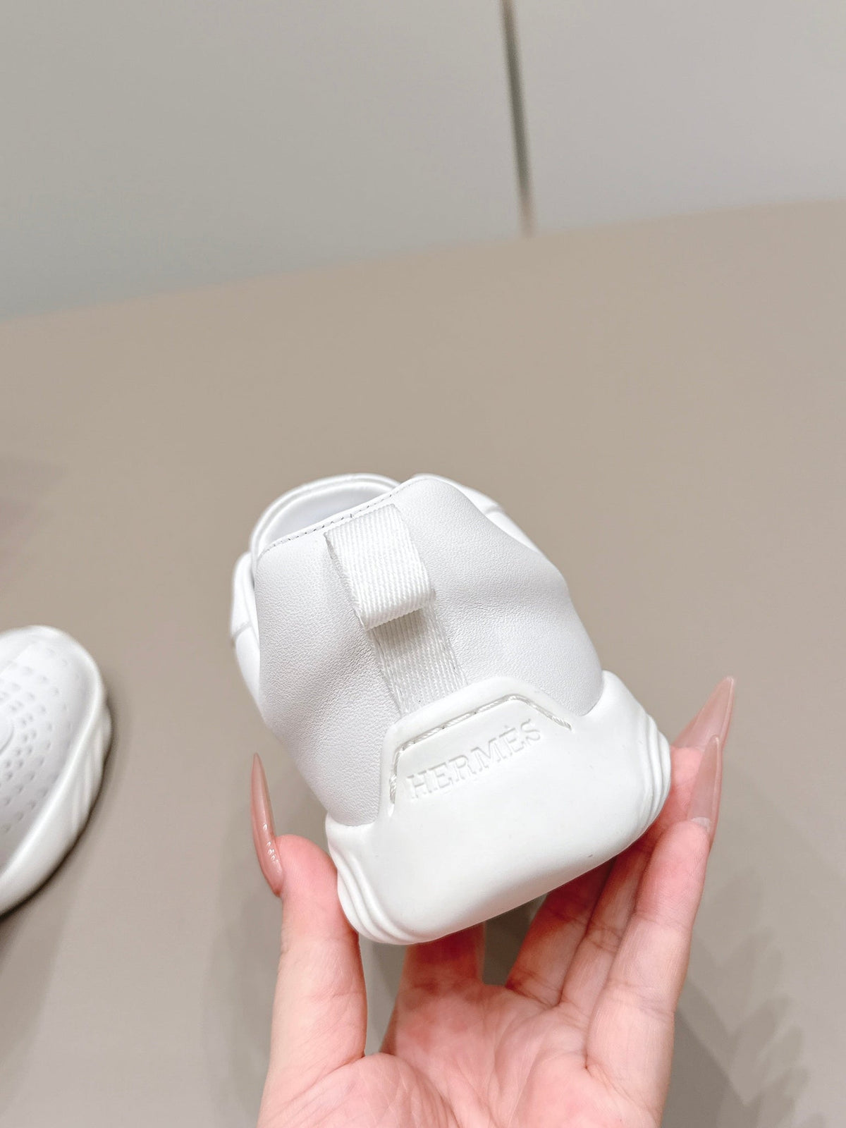 HM 26s Trail Sneakers In White Perforated Calfskin