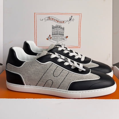 HM Match Sneaker Grey mix Black Sheepskin Canvas 609038