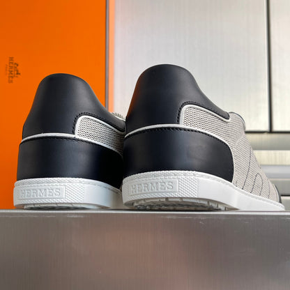 HM Match Sneaker Grey mix Black Sheepskin Canvas 609038
