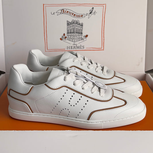 HM Match Sneaker White mix Brown Sheepskin 609040