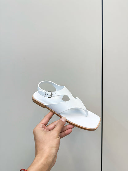 HM Karen Sandals White Calfskin 369789