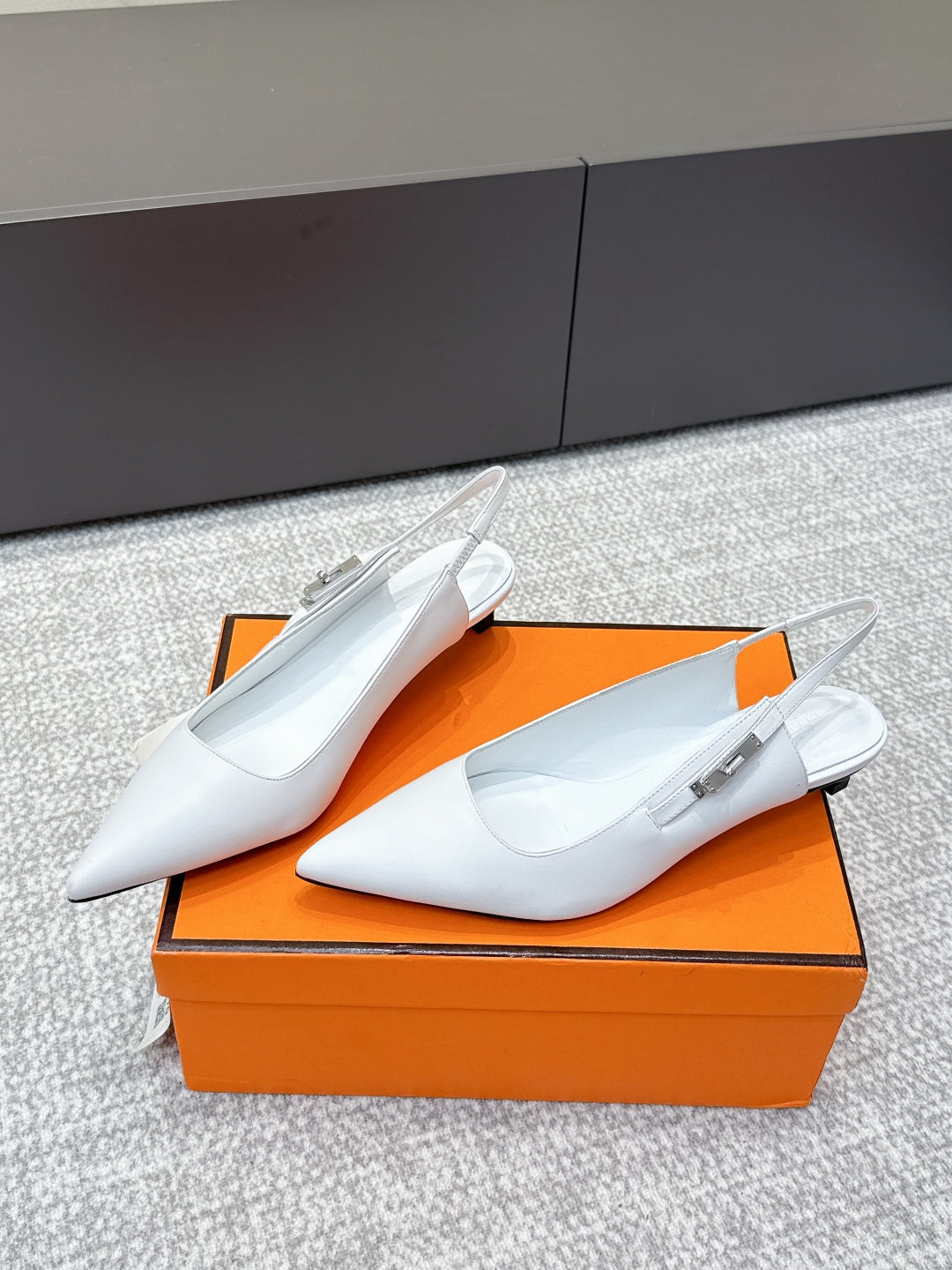 HM Lover Pump 40mm White Calfskin 461893