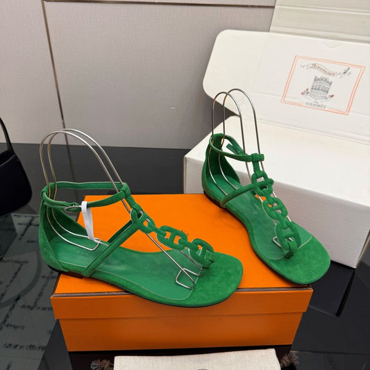 HM Milos Sandal Green Suede 829168