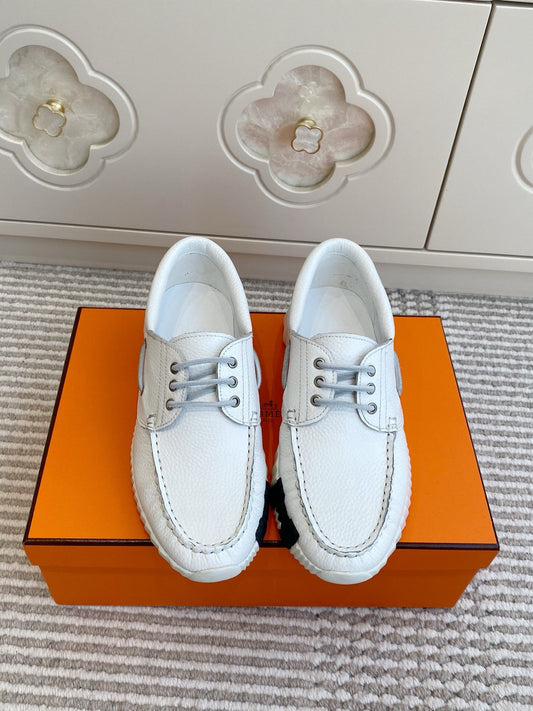 HM Ketch Sneakers White Grain Cowhide 776729