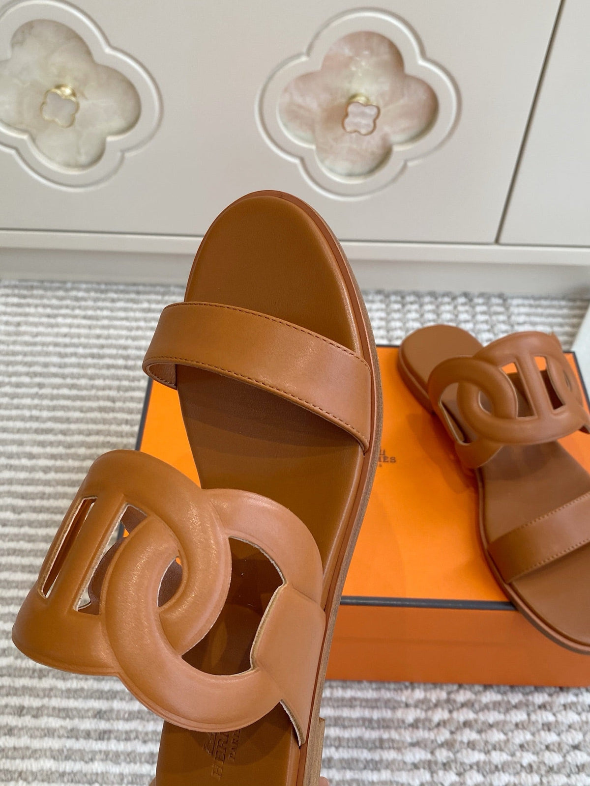 HM Lagune Sandal Tan Leather 776544