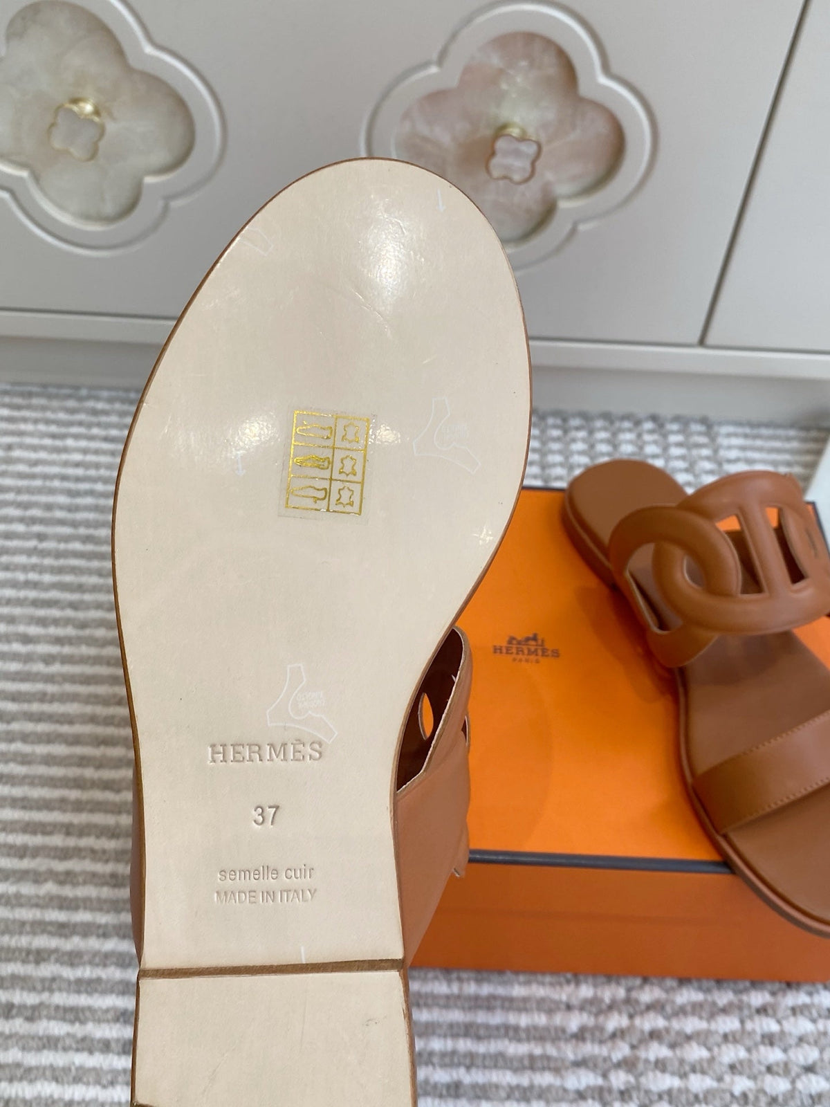 HM Lagune Sandal Tan Leather 776544