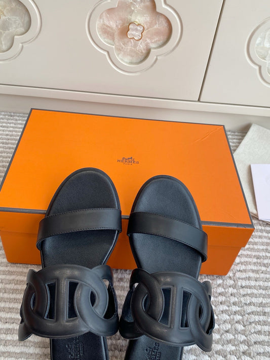 HM Lagune Sandal Black Leather 776546