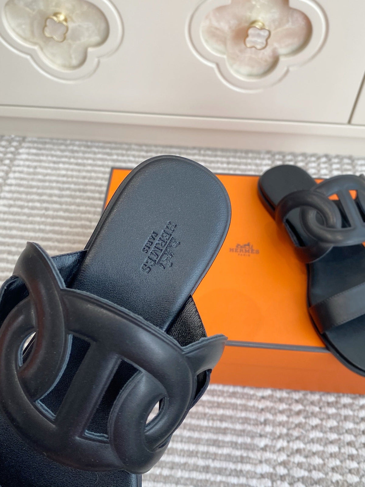 HM Lagune Sandal Black Leather 776546