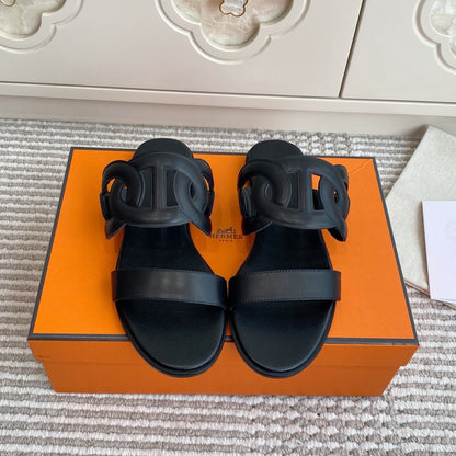 HM Lagune Sandal Black Leather 776546
