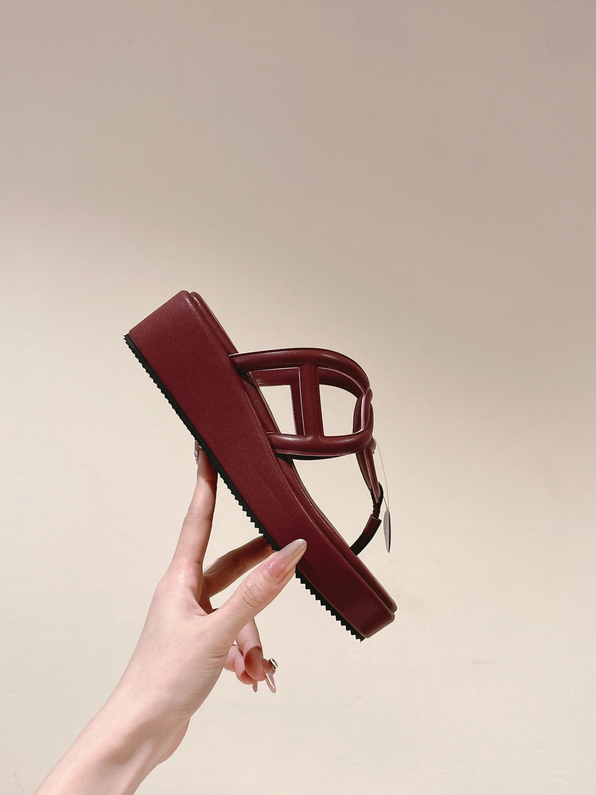 HM  Gipsy  Sandals 50mm Reddish-brown Sheepskin 484755