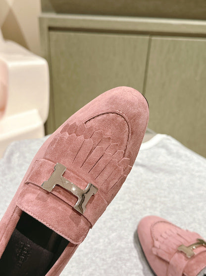 HM Mocassins Royal Loafers Dusty Rose Suede 445014