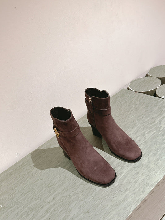 HM Jill Ankle Boot 65mm Brown Chocolate Suede 974680