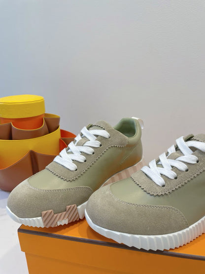 HM Bouncing sneaker Beige Esquisse Calfskin and Suede 212286