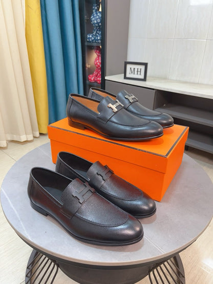 HM Paris Loafer Men Black Calfskin 480013