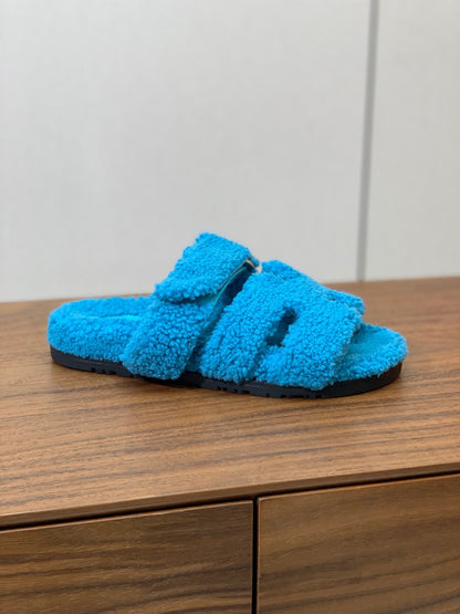 HM Chypre Sandal In Blue Lamb Wool 984176