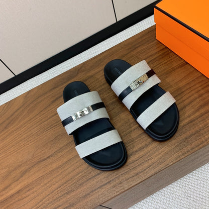 HM Jackson Sandal Grey Calfskin 294044